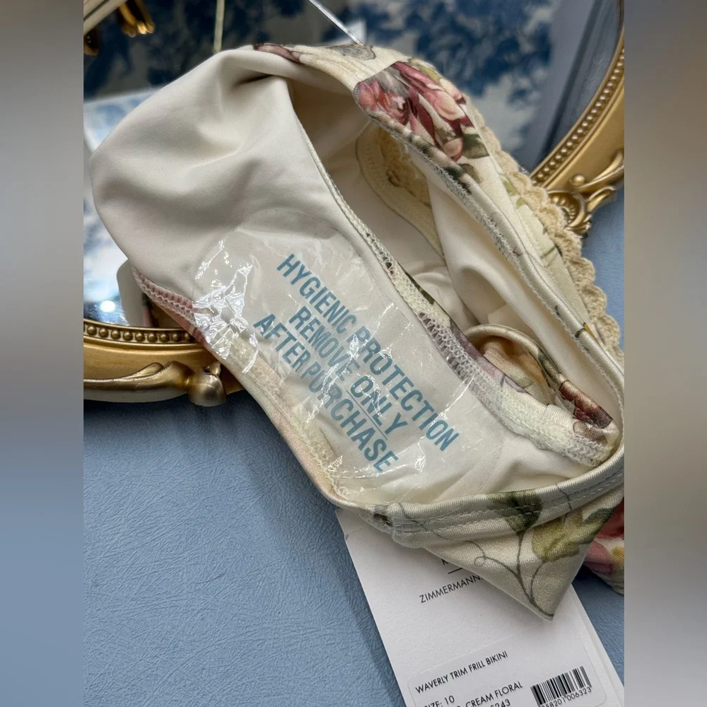 🆕 ZIMMERMANN KIDS 🧿 NWOT Waverly Knit Bandeau Bikini, Mismatched Floral Sz 10Y - Picture 14 of 14